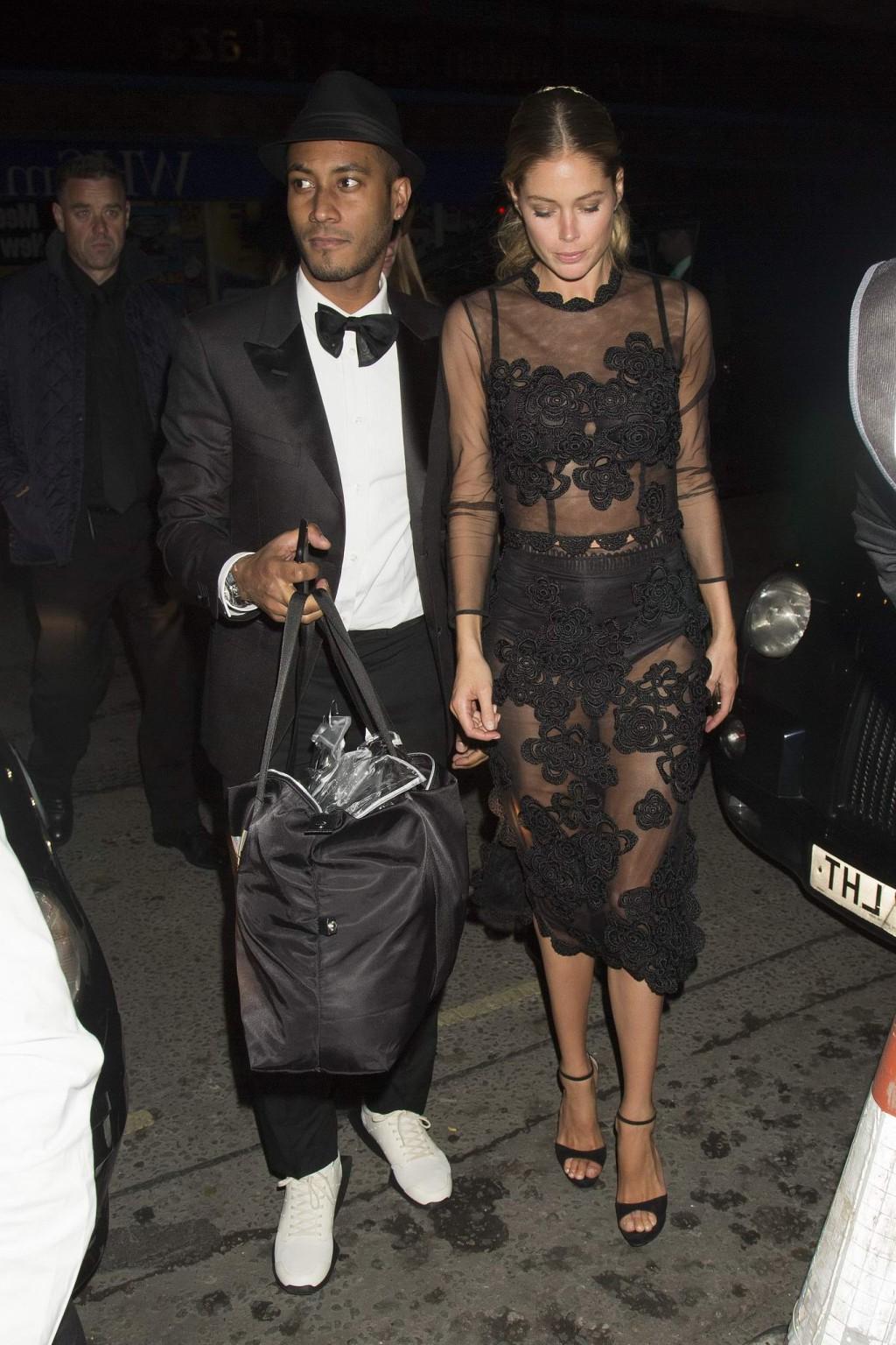 16P Doutzen Kroes see through to undies at Victorias Secret Fashion Show After Party