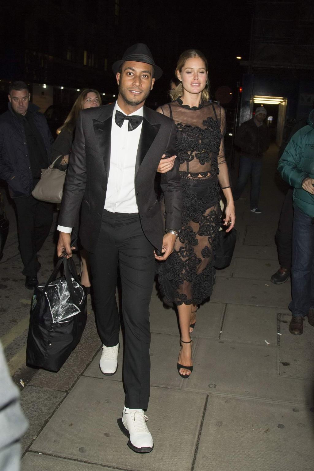 16P Doutzen Kroes see through to undies at Victorias Secret Fashion Show After Party
