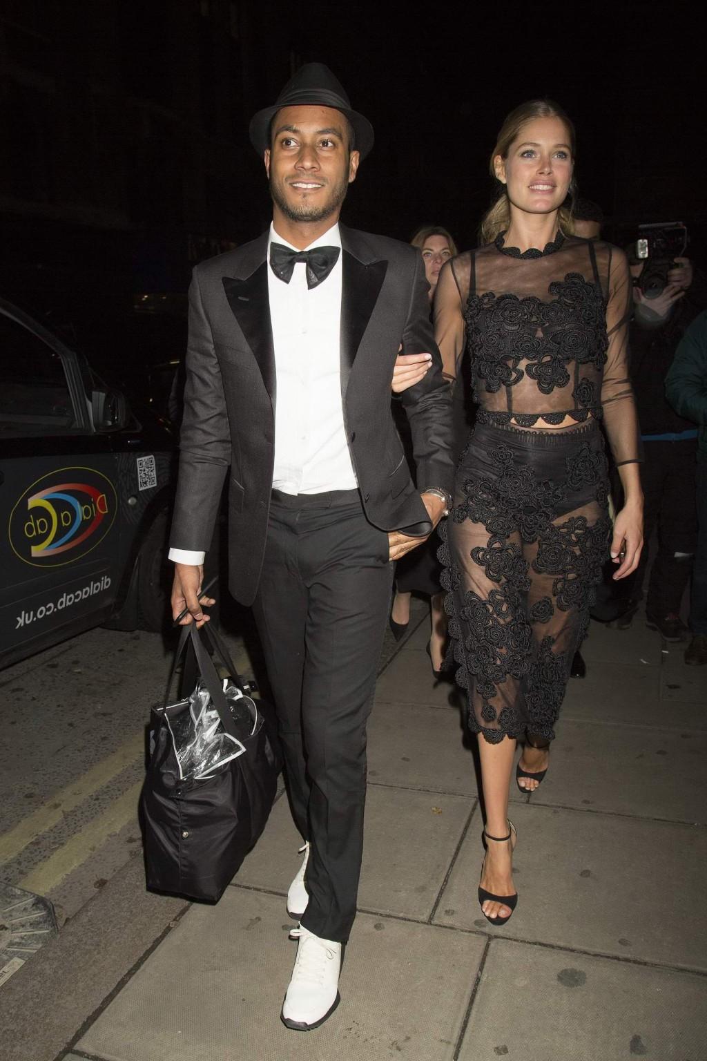 16P Doutzen Kroes see through to undies at Victorias Secret Fashion Show After Party