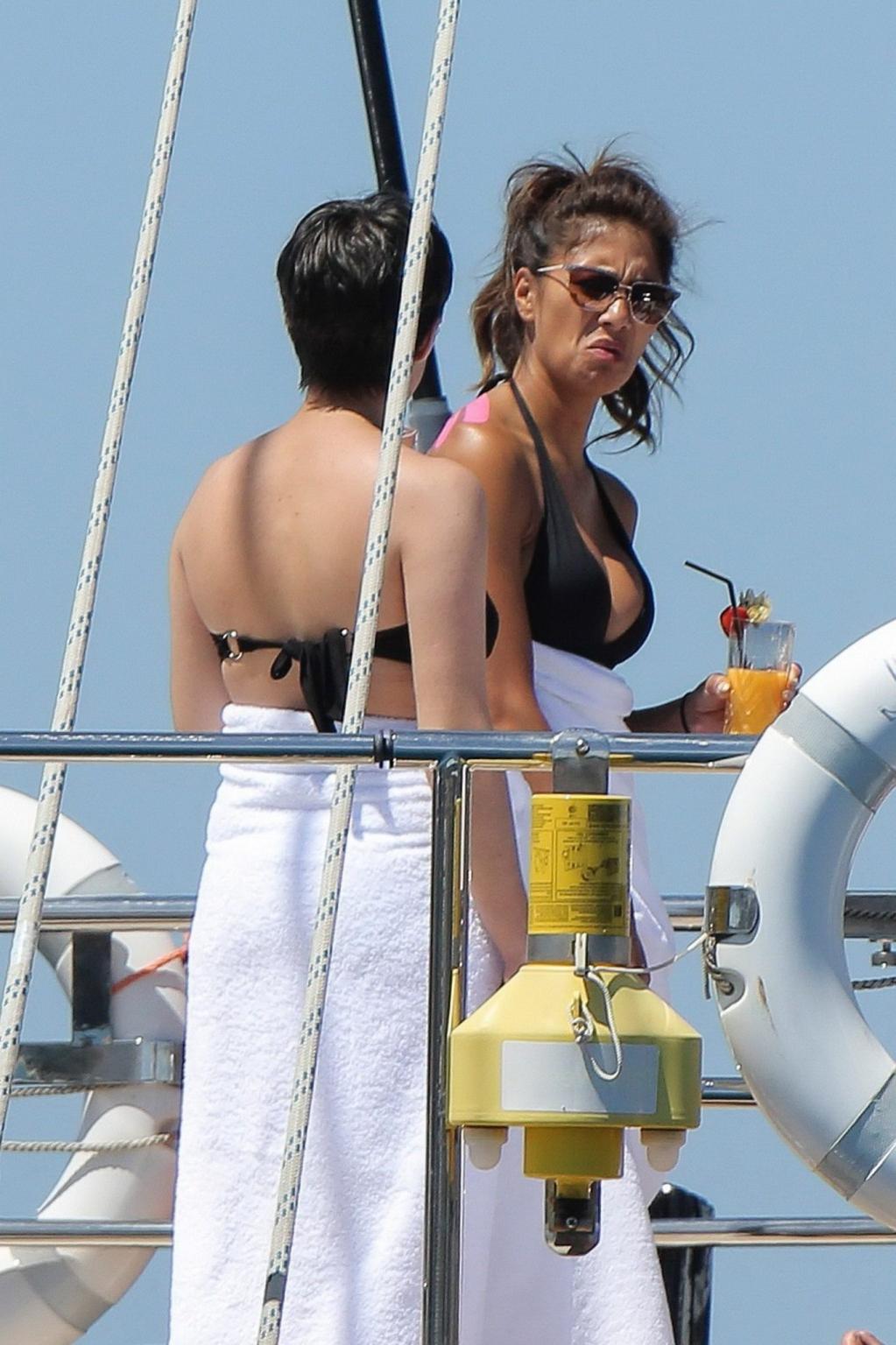 16P Nicole Scherzinger showing off her bikini body on a yacht in Monte Carlo