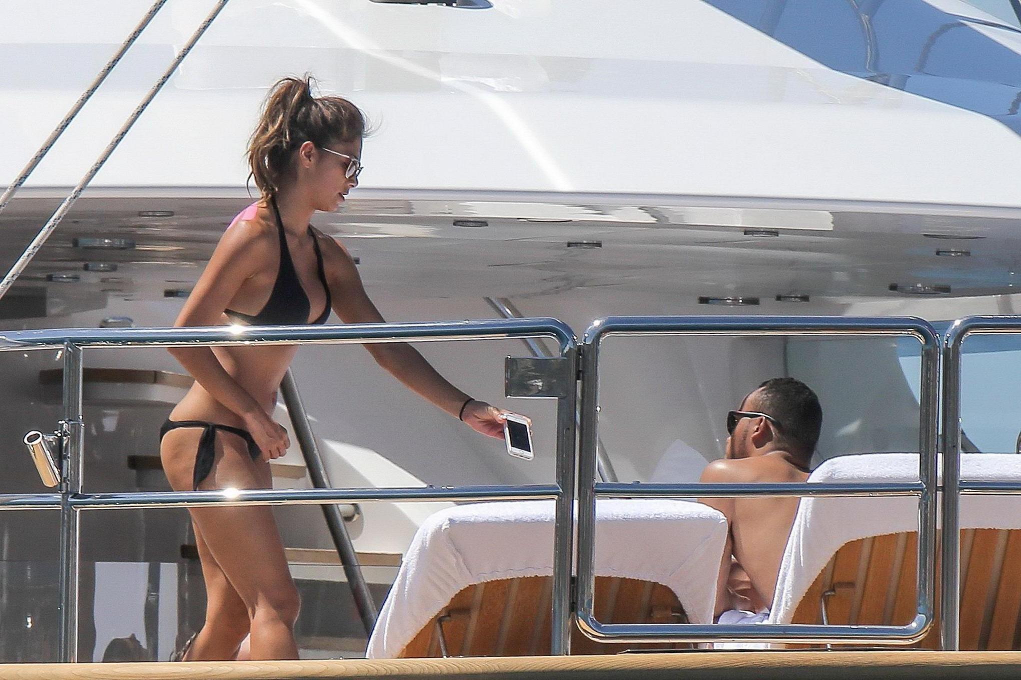 16P Nicole Scherzinger showing off her bikini body on a yacht in Monte Carlo