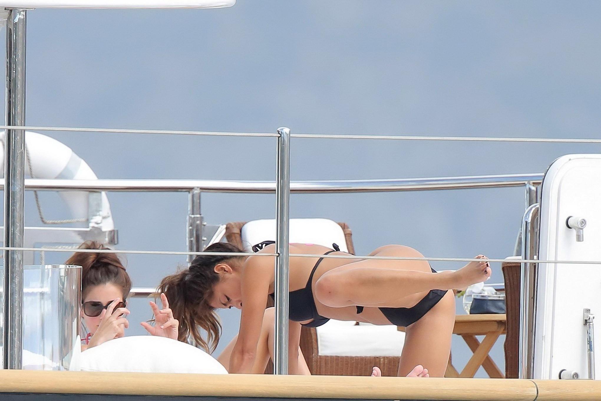16P Nicole Scherzinger showing off her bikini body on a yacht in Monte Carlo