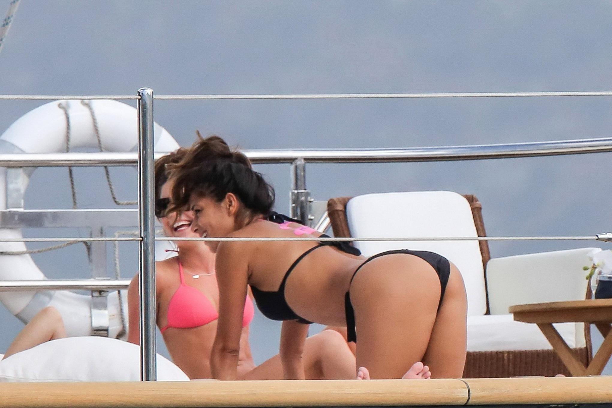 16P Nicole Scherzinger showing off her bikini body on a yacht in Monte Carlo
