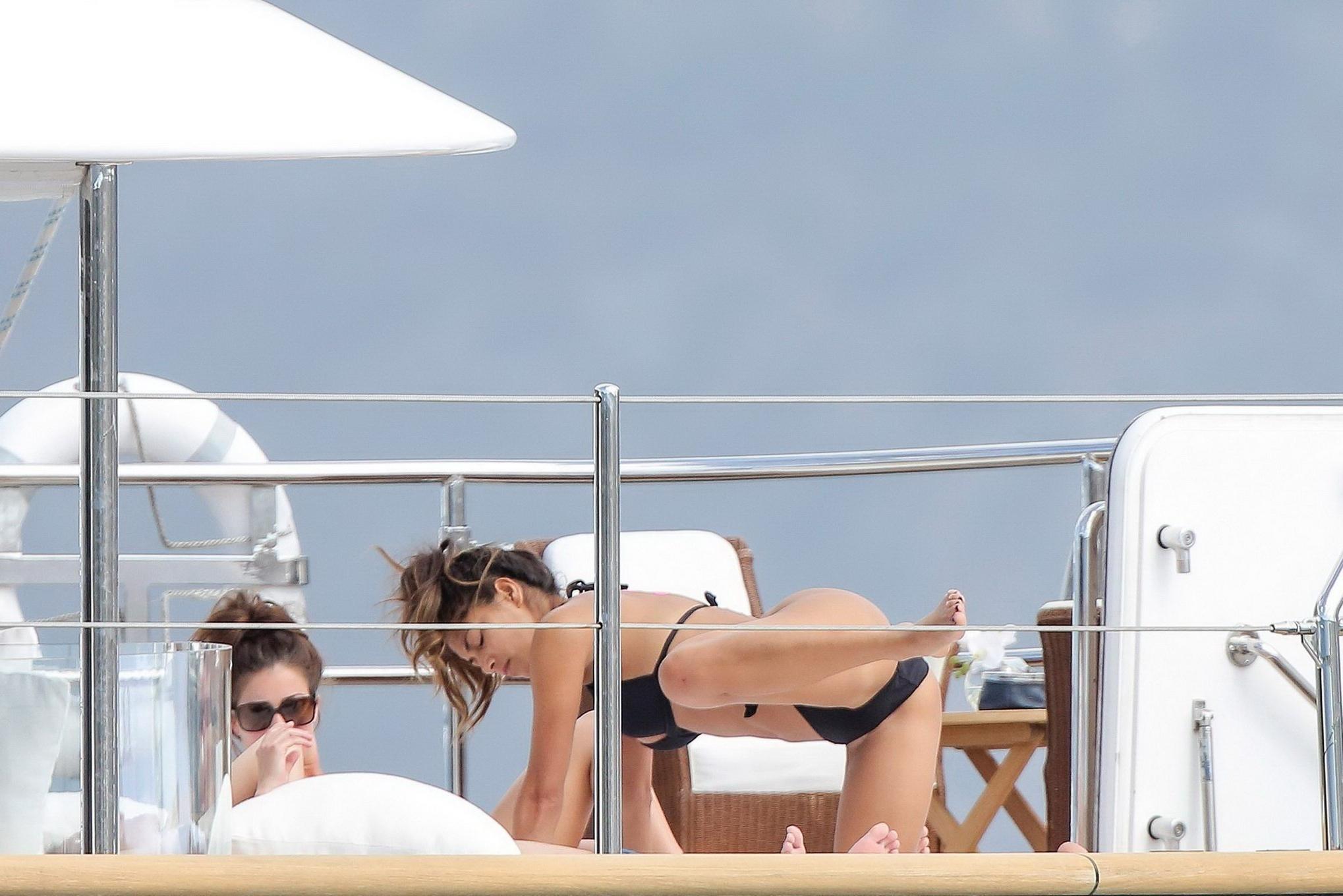 16P Nicole Scherzinger showing off her bikini body on a yacht in Monte Carlo
