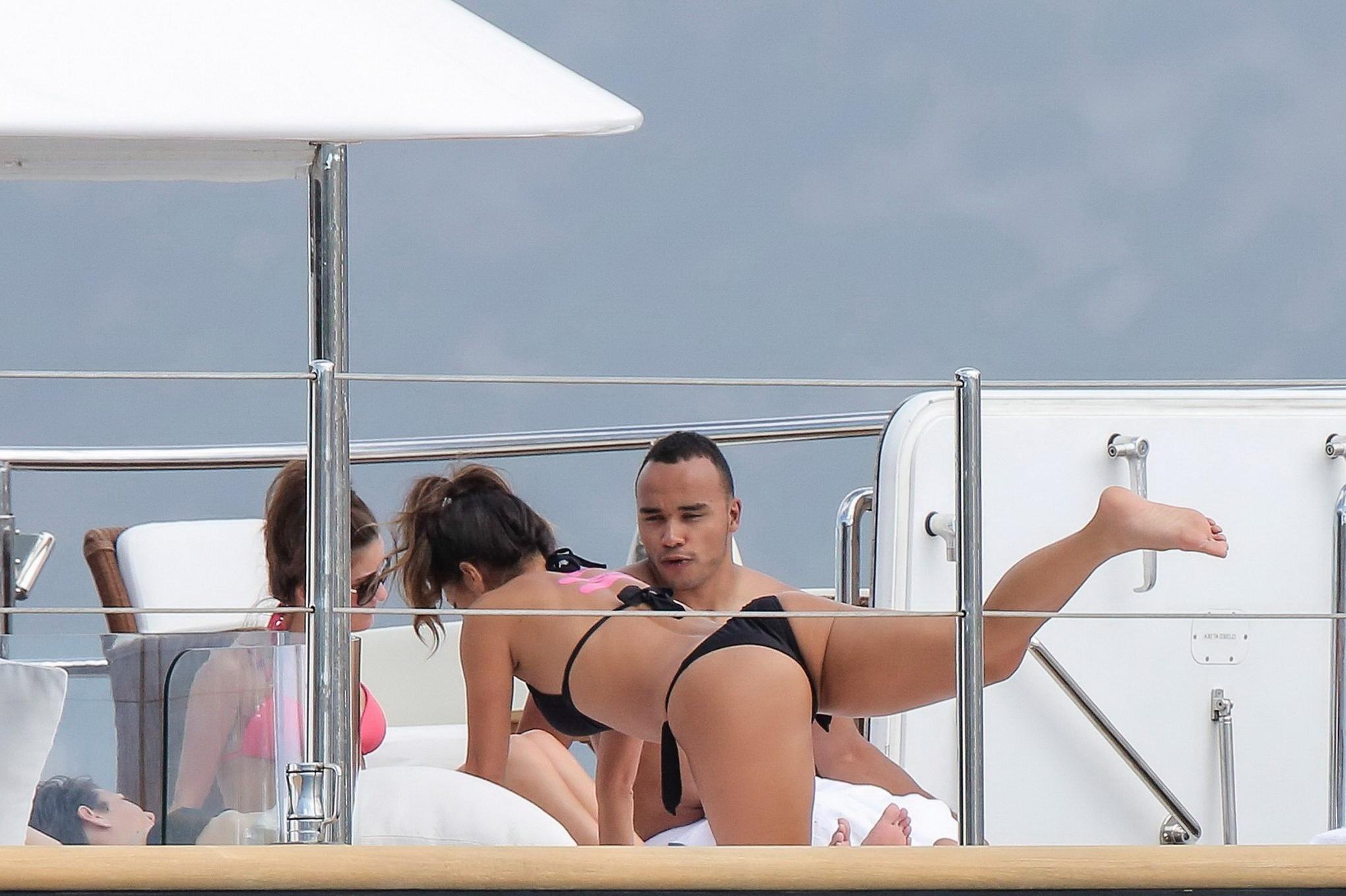16P Nicole Scherzinger showing off her bikini body on a yacht in Monte Carlo