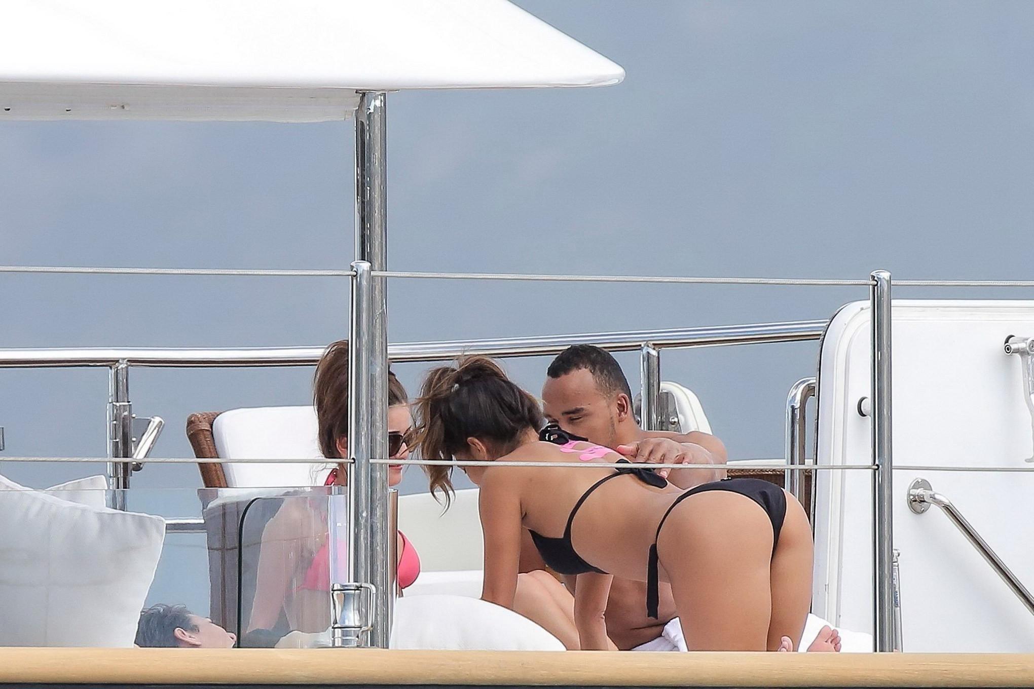 16P Nicole Scherzinger showing off her bikini body on a yacht in Monte Carlo
