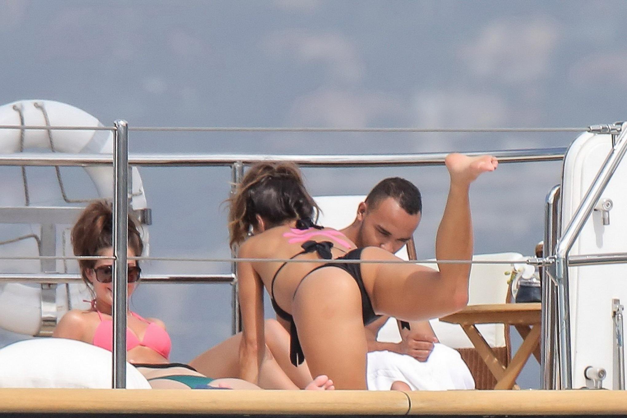 16P Nicole Scherzinger showing off her bikini body on a yacht in Monte Carlo