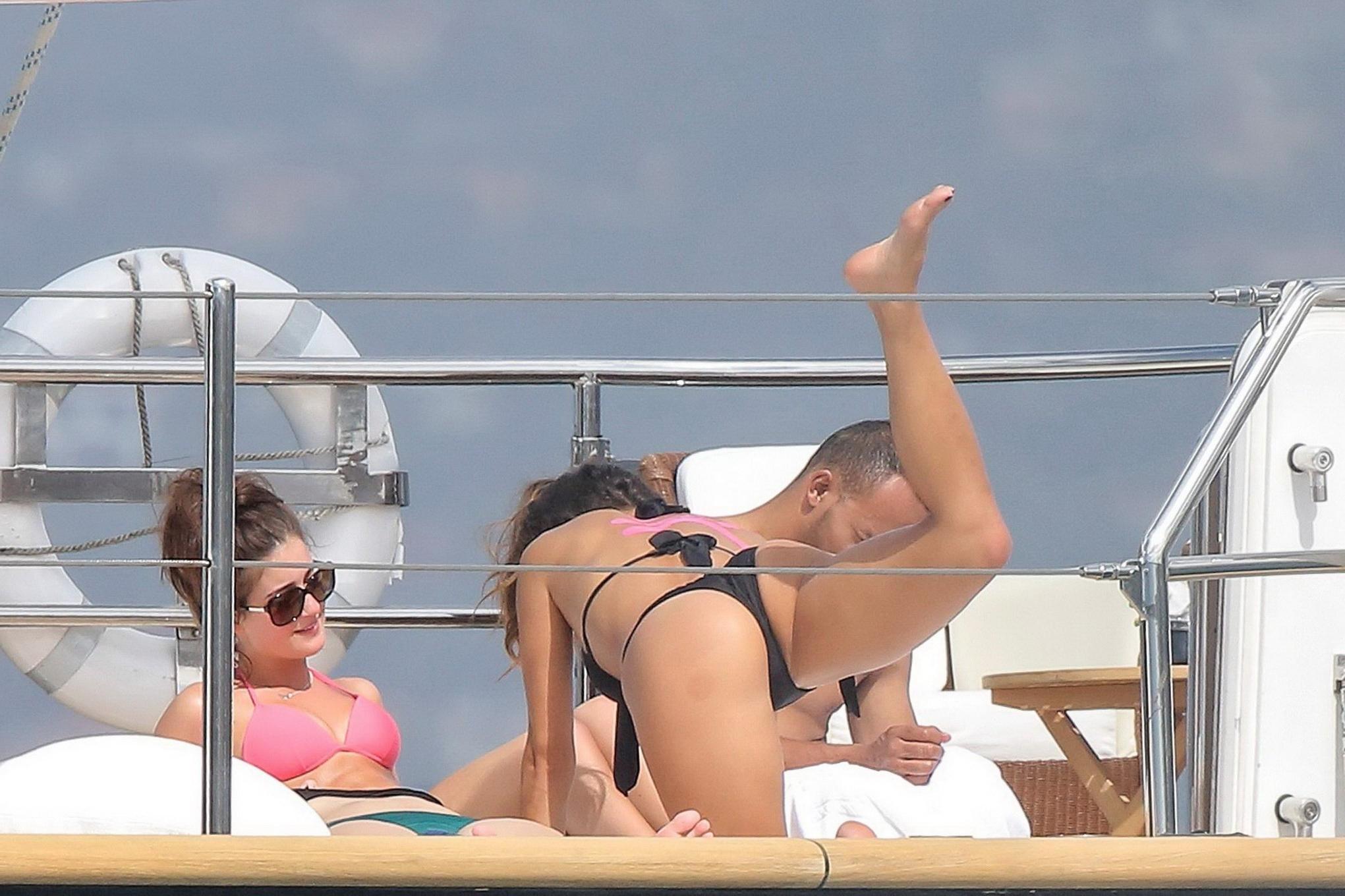 16P Nicole Scherzinger showing off her bikini body on a yacht in Monte Carlo