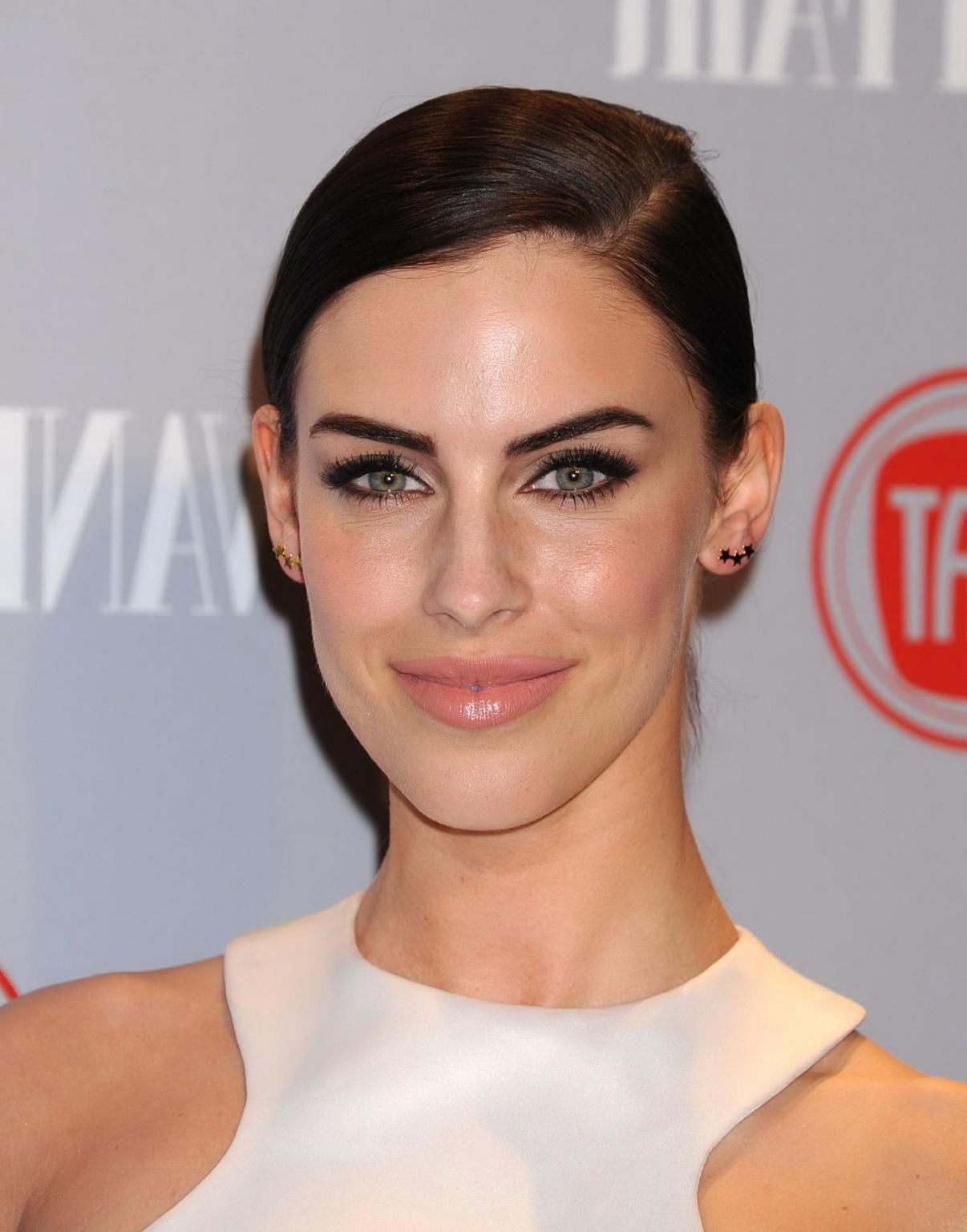 16P Jessica Lowndes braless showing side boob in a tight top and pants at 2014 Vanit