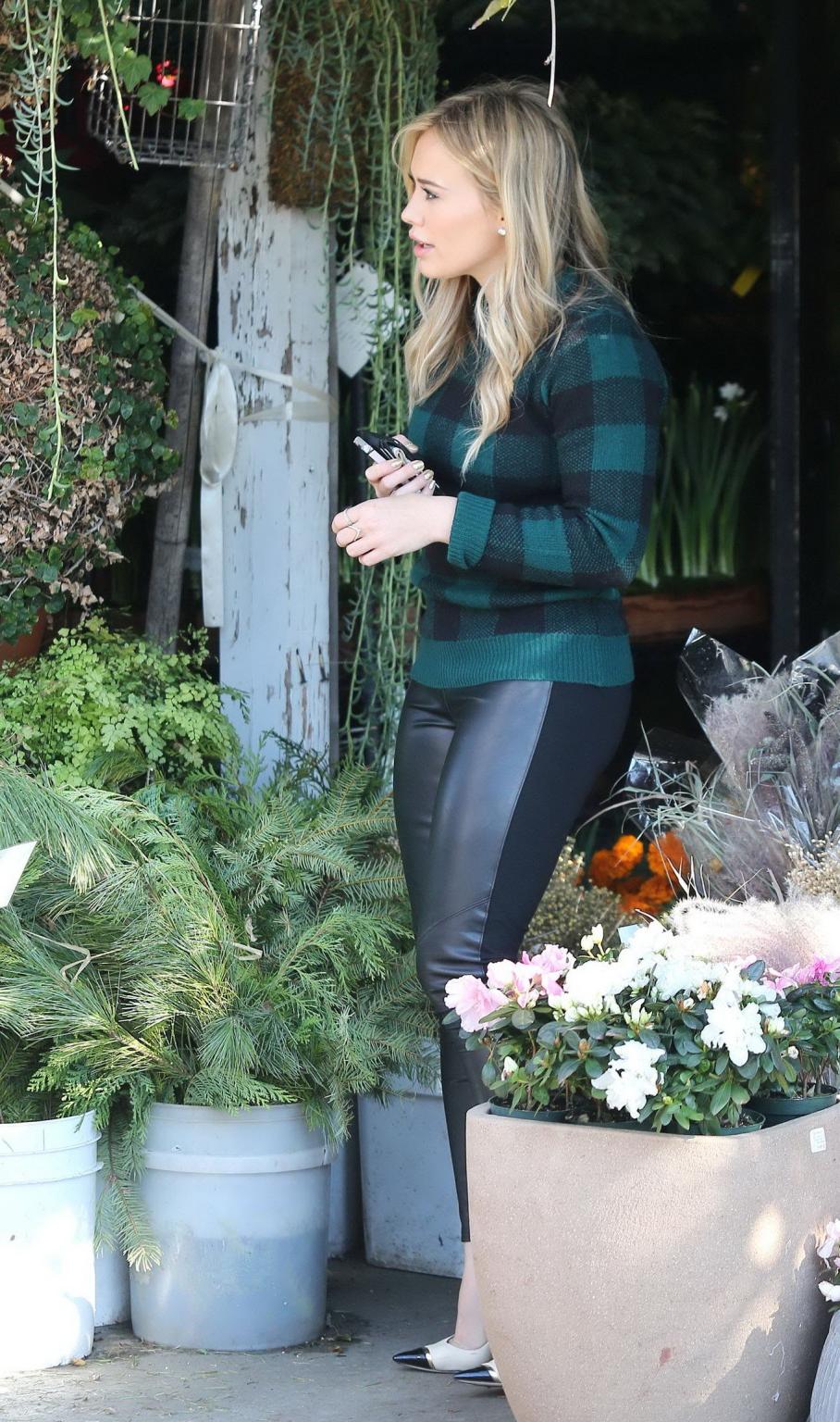 16P Hilary Duff showing off her ass in tight pants out in LA