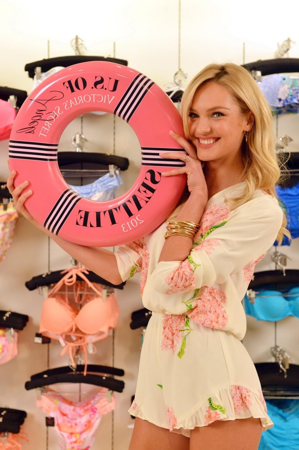 16P Candice Swanepoel leggy at Victoria's Secret U.S. of Angels Swim Summer Tour in 