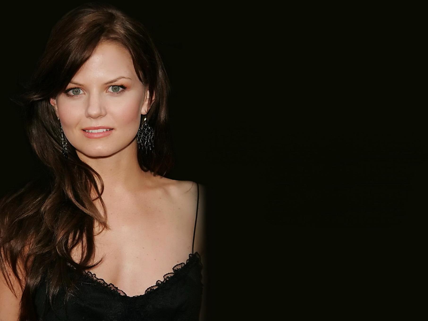16P Jennifer Morrison wearing leather lingerie at some awesome old Stuff Magazine ph