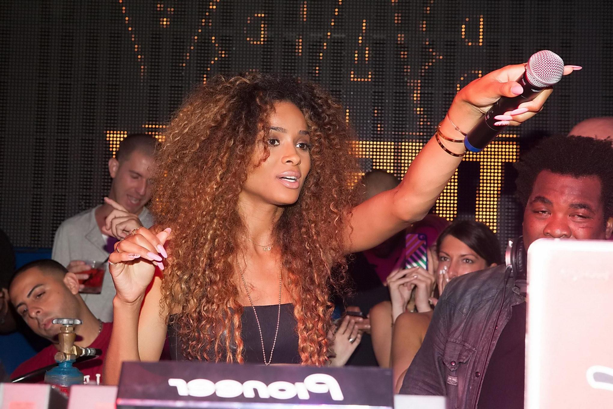 16P Ciara stunning in a tiny leather tube top for her new album launch party at Fina