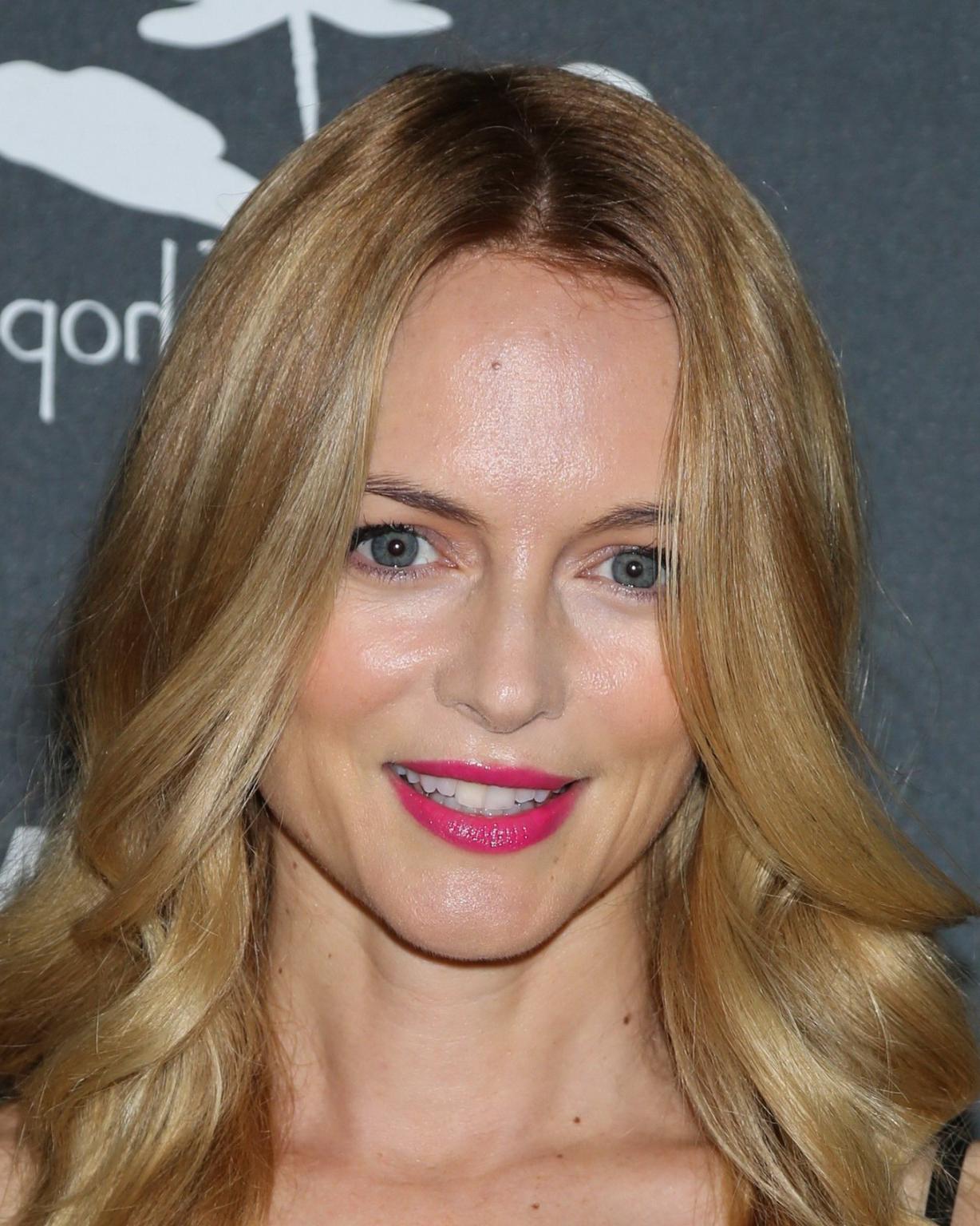 16P Heather Graham wearing skimpy black leather mini dress at the Echoes Of Hope's 3