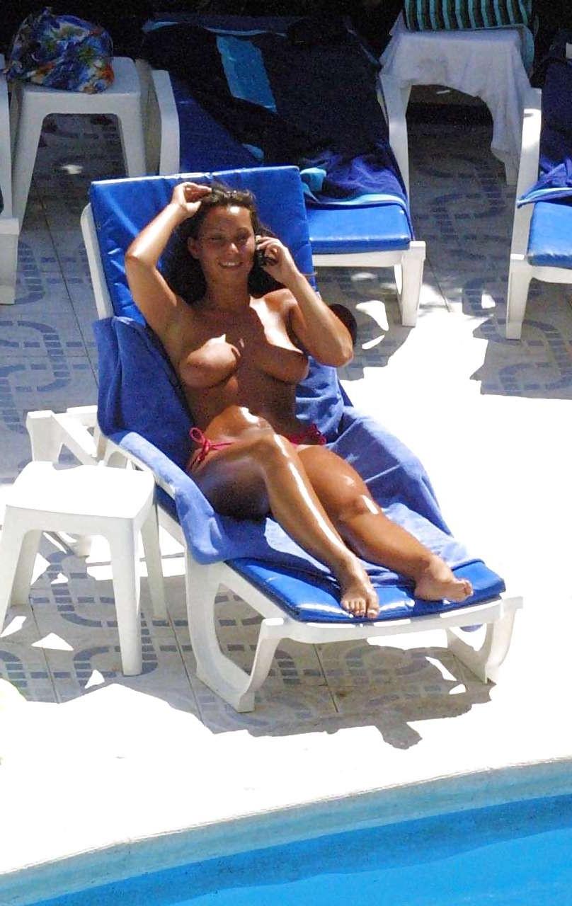 16P Lucinda Rhodes Flaherty showing her big tits and flash panties