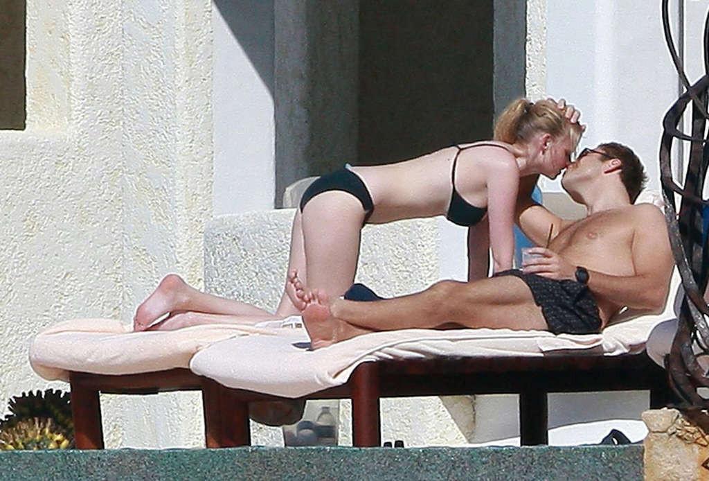 10P Lara Stone having fun in bikini on yacht and showing her nice tits
