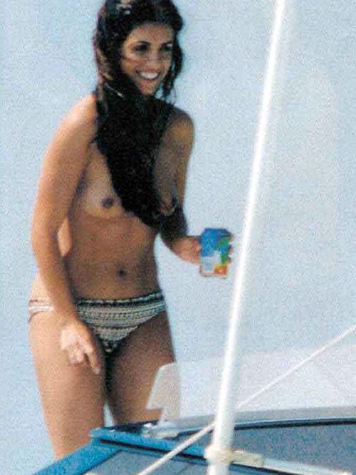 16P Monica Cruz showing her nice big tits on yacht