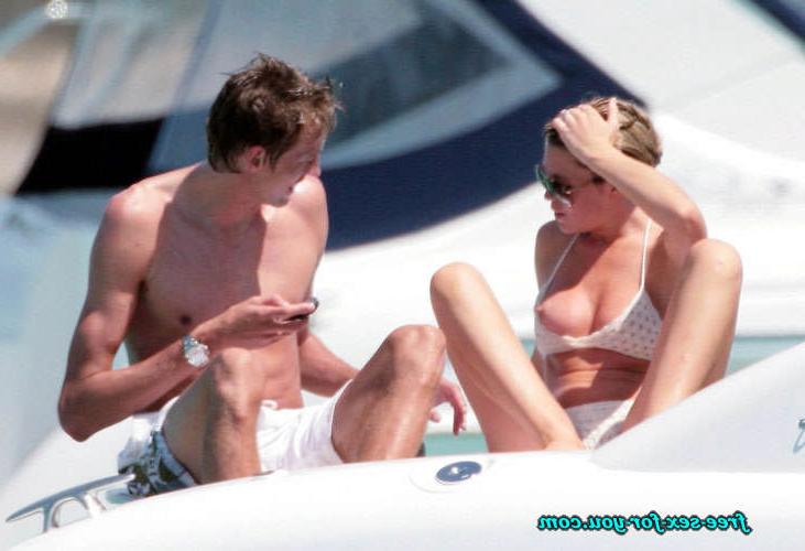 16P Abigail Clancy showing her tits on yach and posing sexy