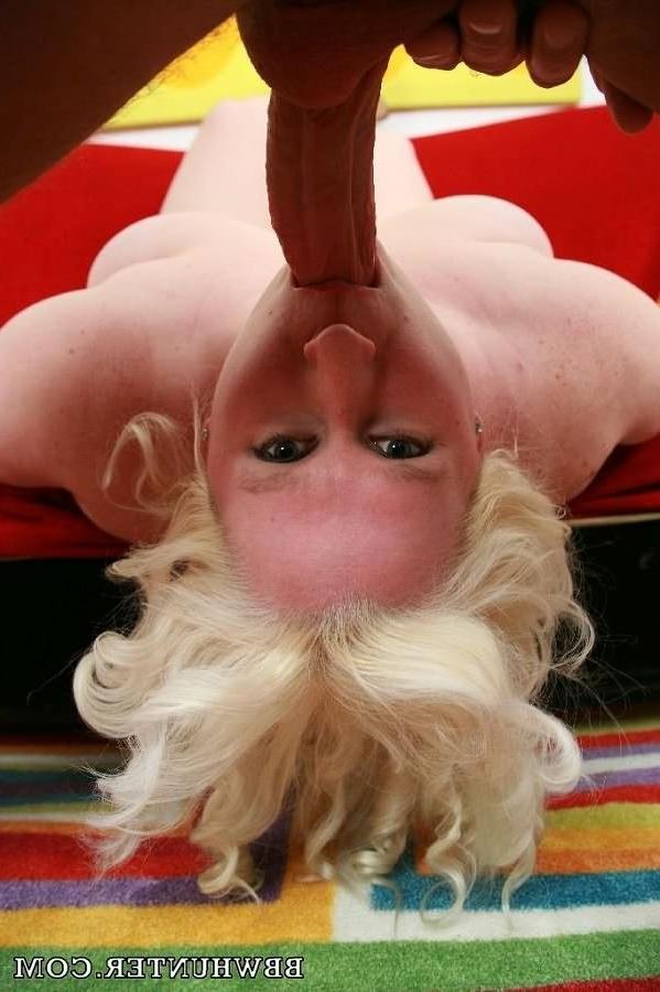16P Fat blonde slut sucking and riding a big cock
