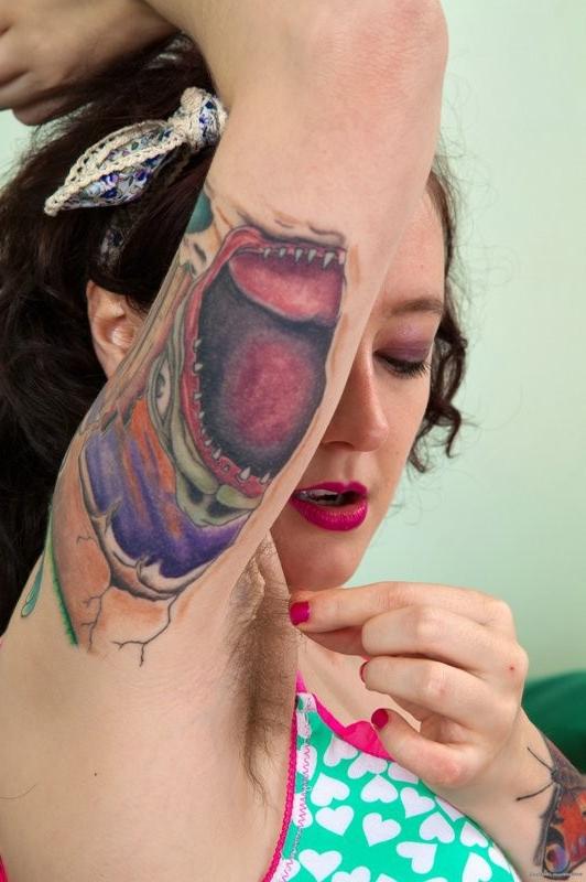 15P Emma got great tats and a hairy pussy