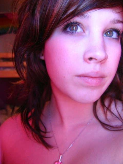 16P Pictures of a vain chick displaying her perky tits