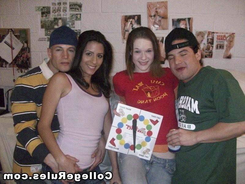 16P College twister party leads to a drunken orgy