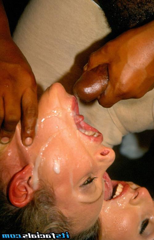 16P Horny nasty sluts blowjob and facial cum