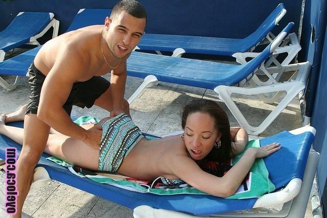 14P Petite Latin chick sucks and banged
