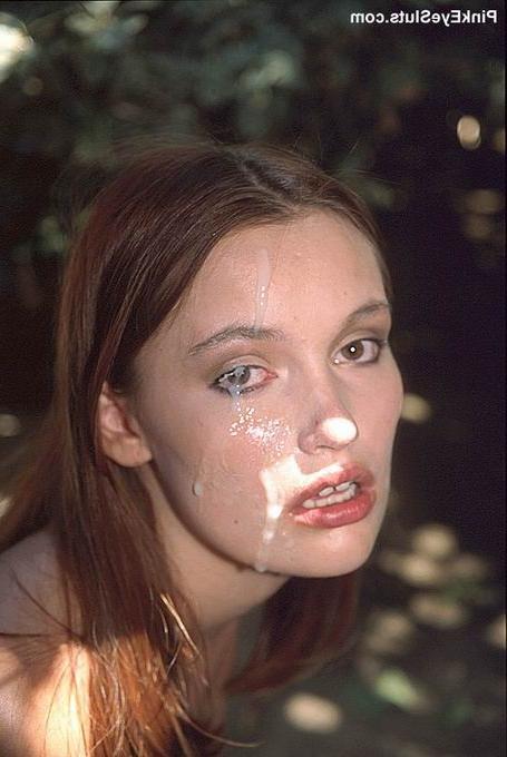 15P brunette teen blowjob and cumshot in the eyes