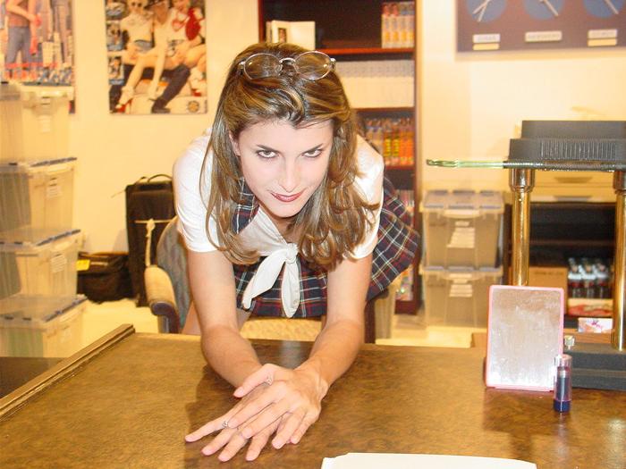 18P Horny schoolgirl slut sucks his cock and gets a surprise
