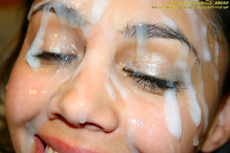 15P Cum rains on her cute young face while her pussy gets rammed