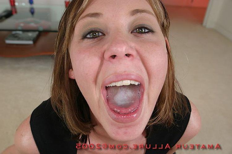16P teen schoolgirl sucks hard cock and swallows semen