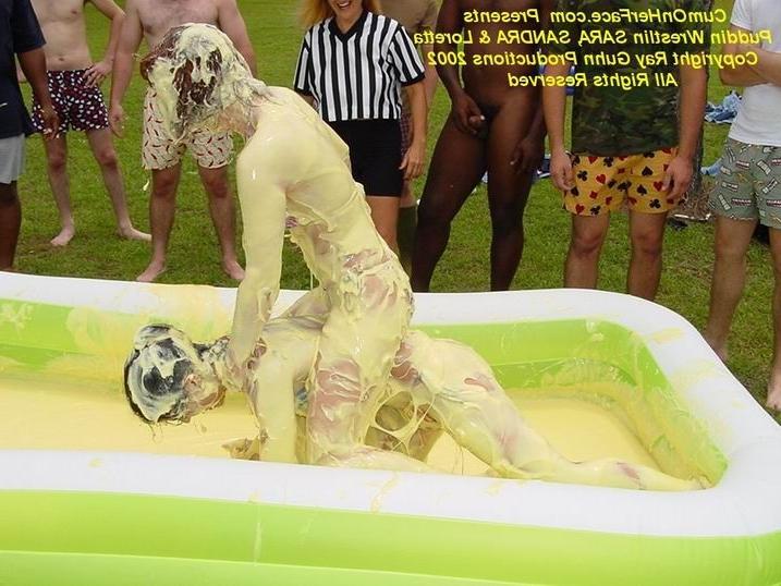16P Pudding wrestling and cumshot