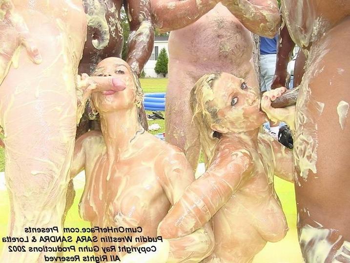 16P Pudding wrestling and cumshot