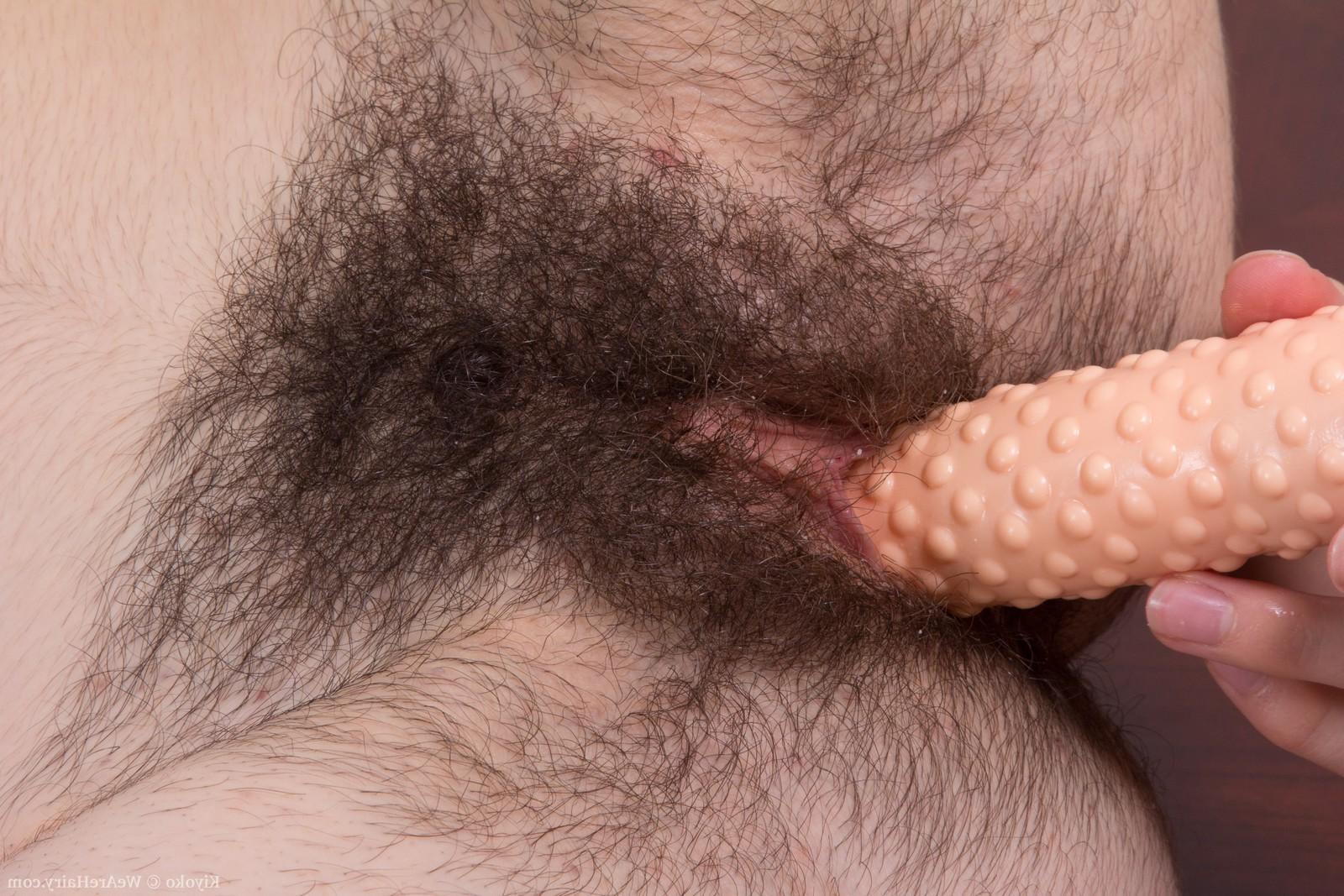 16P Hairy Kiyoko seduces herself in her office