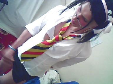 12P Slaggy tranny schoolgirl 