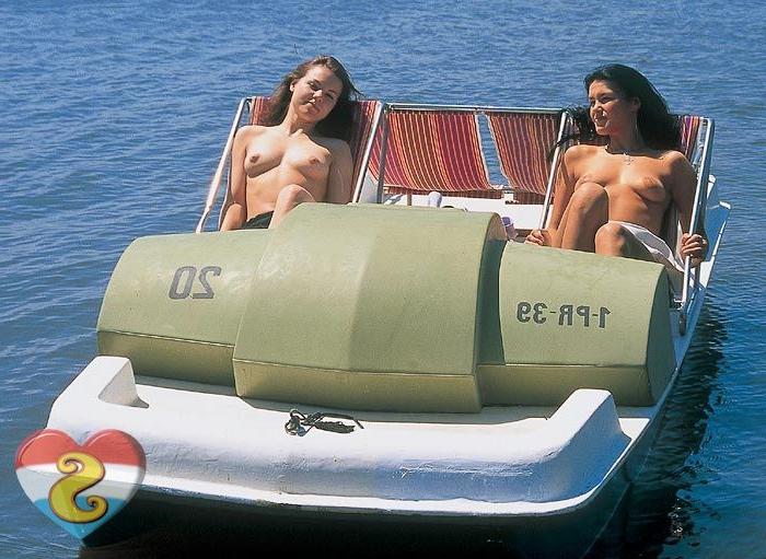 13P Two young sluts on the waterbike and than some
