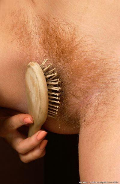 16P Genuine Redhead Brushes Her Furry Bush n Armpits