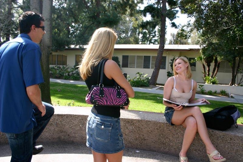 17P Horny married couple seducing cute naive coed into nasty orgy