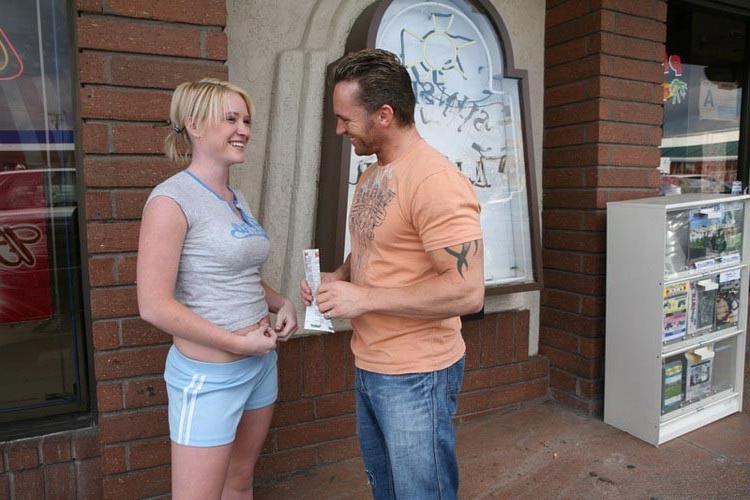 17P Horny amateur couple seducing a naive coed into threesome orgy
