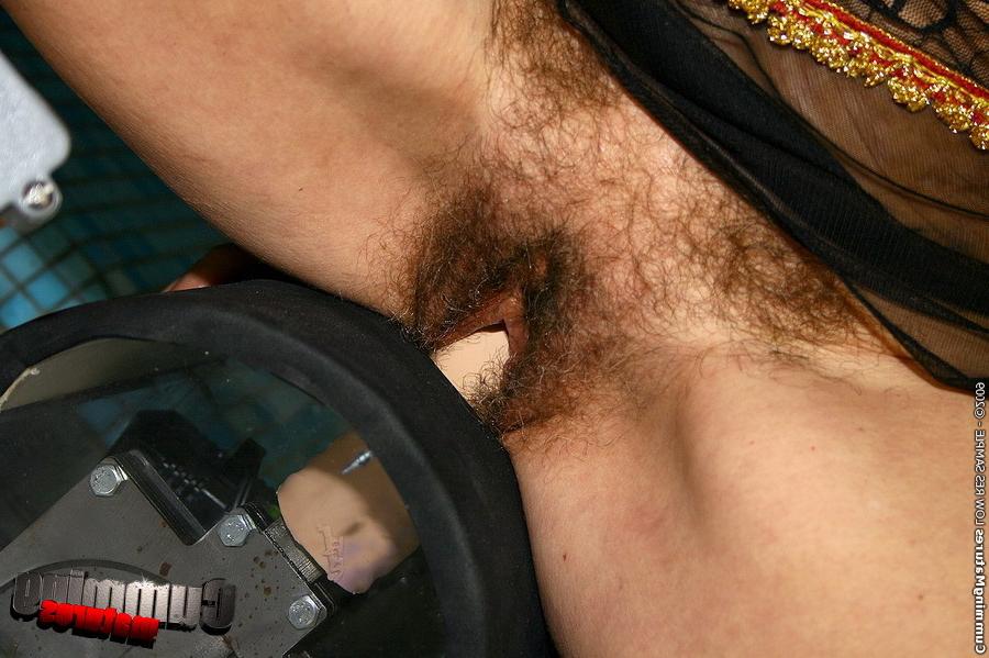 13P Blonde grandma gets her hairy pussy fucked by machines
