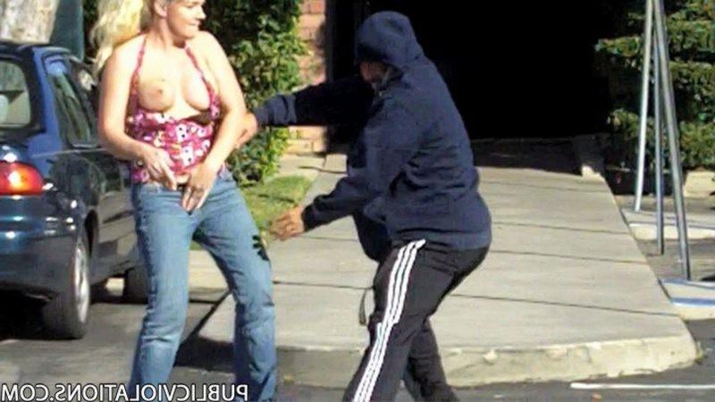 12P Amateur chick fights off a pervert on the street