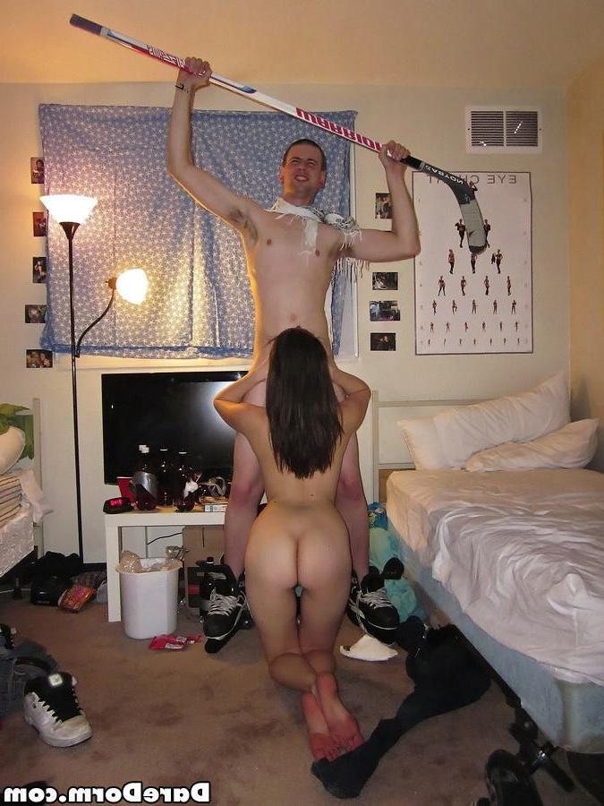 15P Stunning college freshmen girlfriends partying naked at school