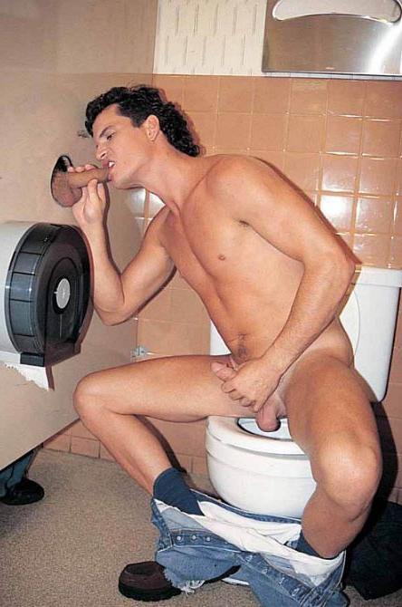 20P Latino muscle couple fucking and facial cumming in a toilet
