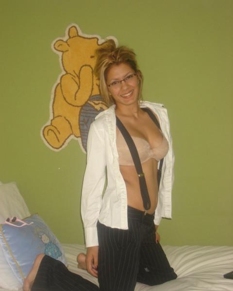 16P Sexy Latina cutie poses in lingerie
