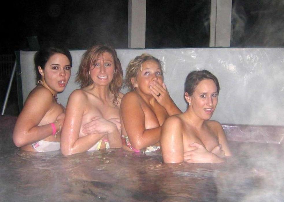 16P Coed blonde filching her nice tits and posing for the camera