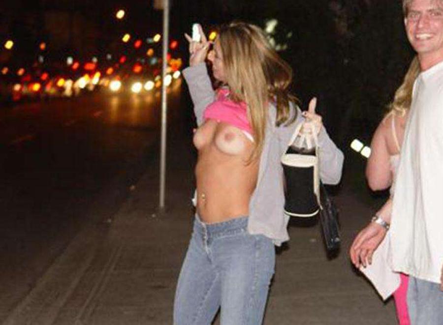 15P Wild smashed amateur babes flash their tits