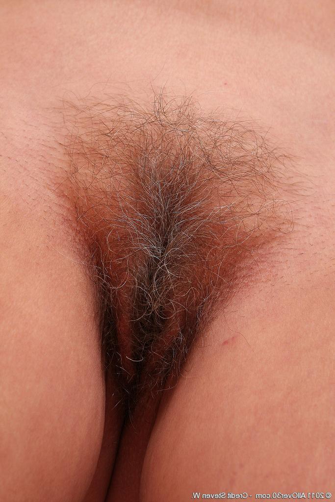 16P Lili shows off her furry 56 year old pussy and ass