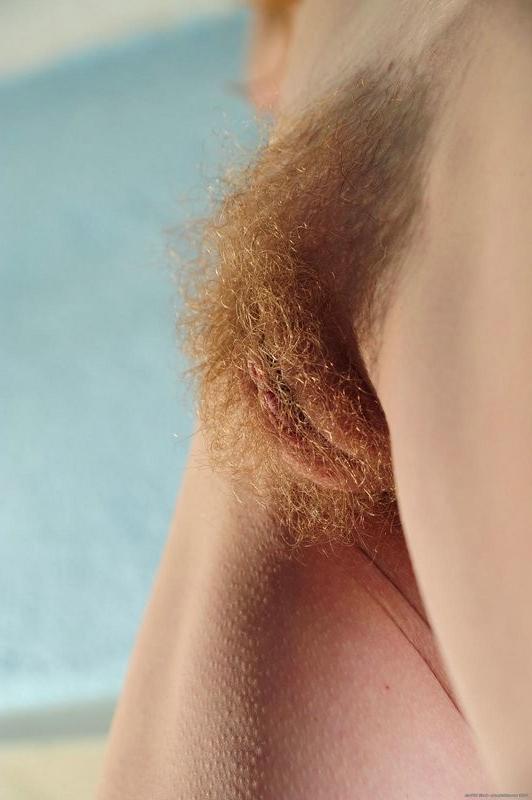 15P skinny redhead milf Clelia shows her hairy muffin