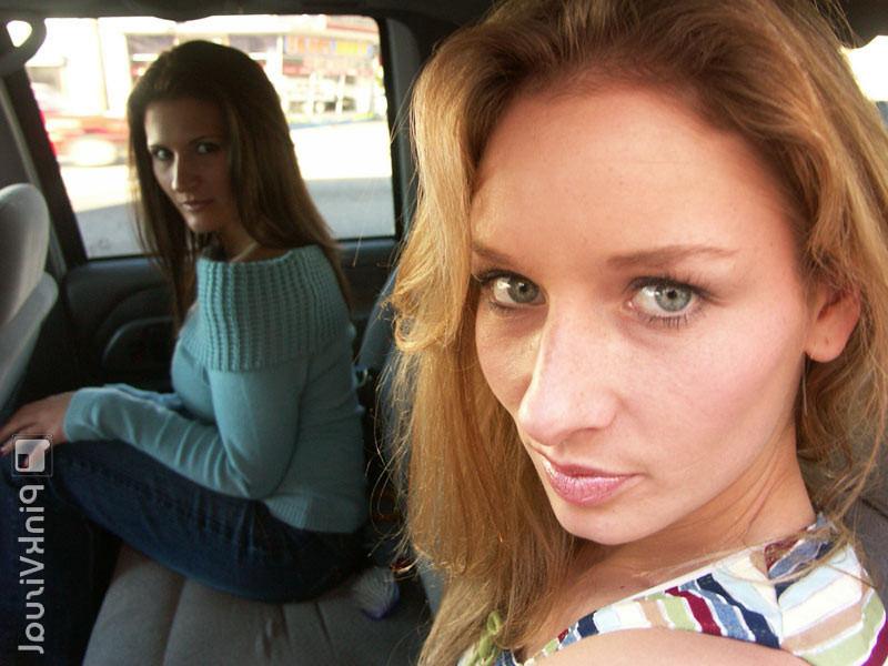 16P Blonde and brunette lesbians dildoing your hairy pussies